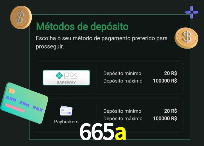 O cassino 665a oferece uma grande variedade de métodos de pagamento